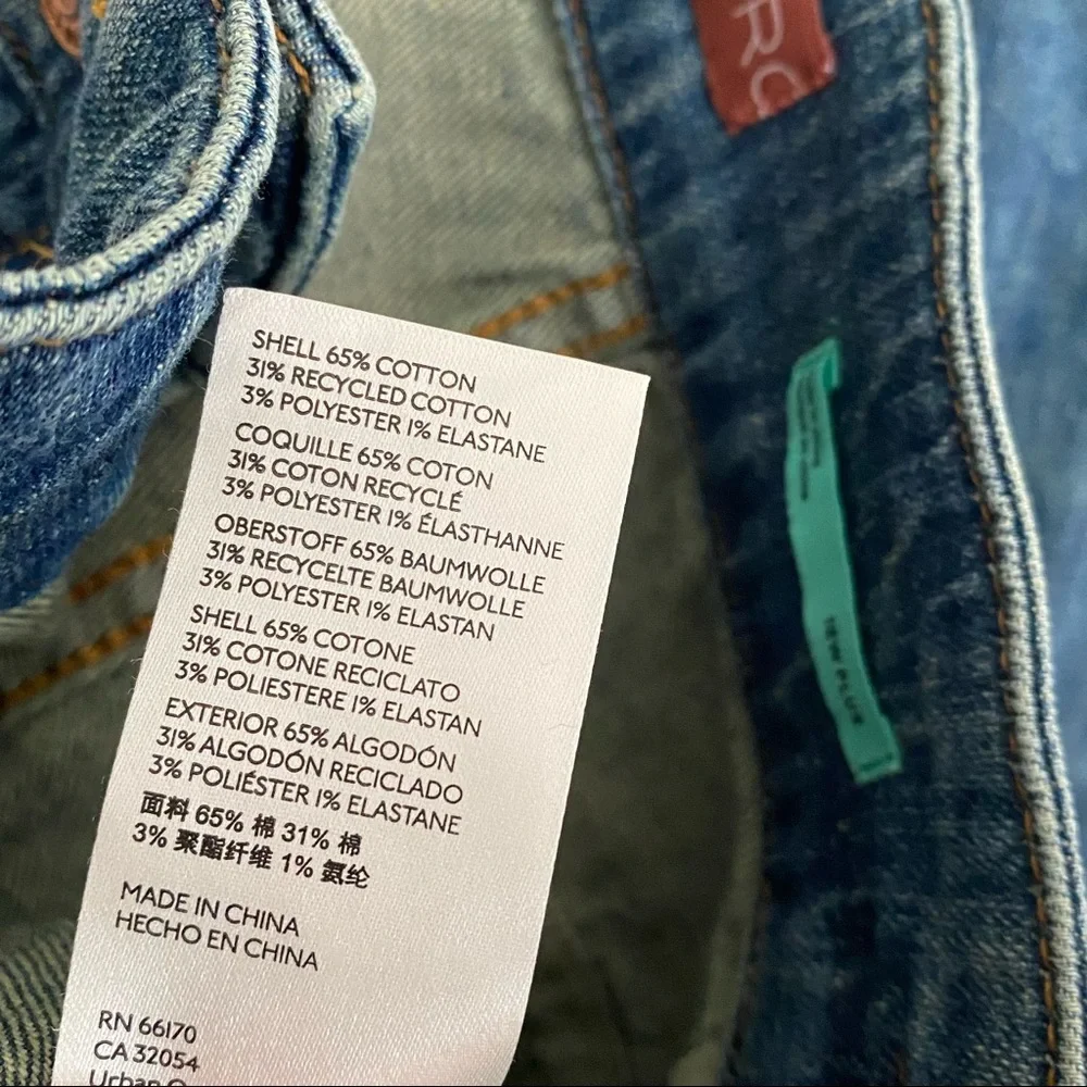 Pilcro The Wanderer Jeans Anthropologie A+ plus size 18w boho patchwork blue - Picture 12 of 12